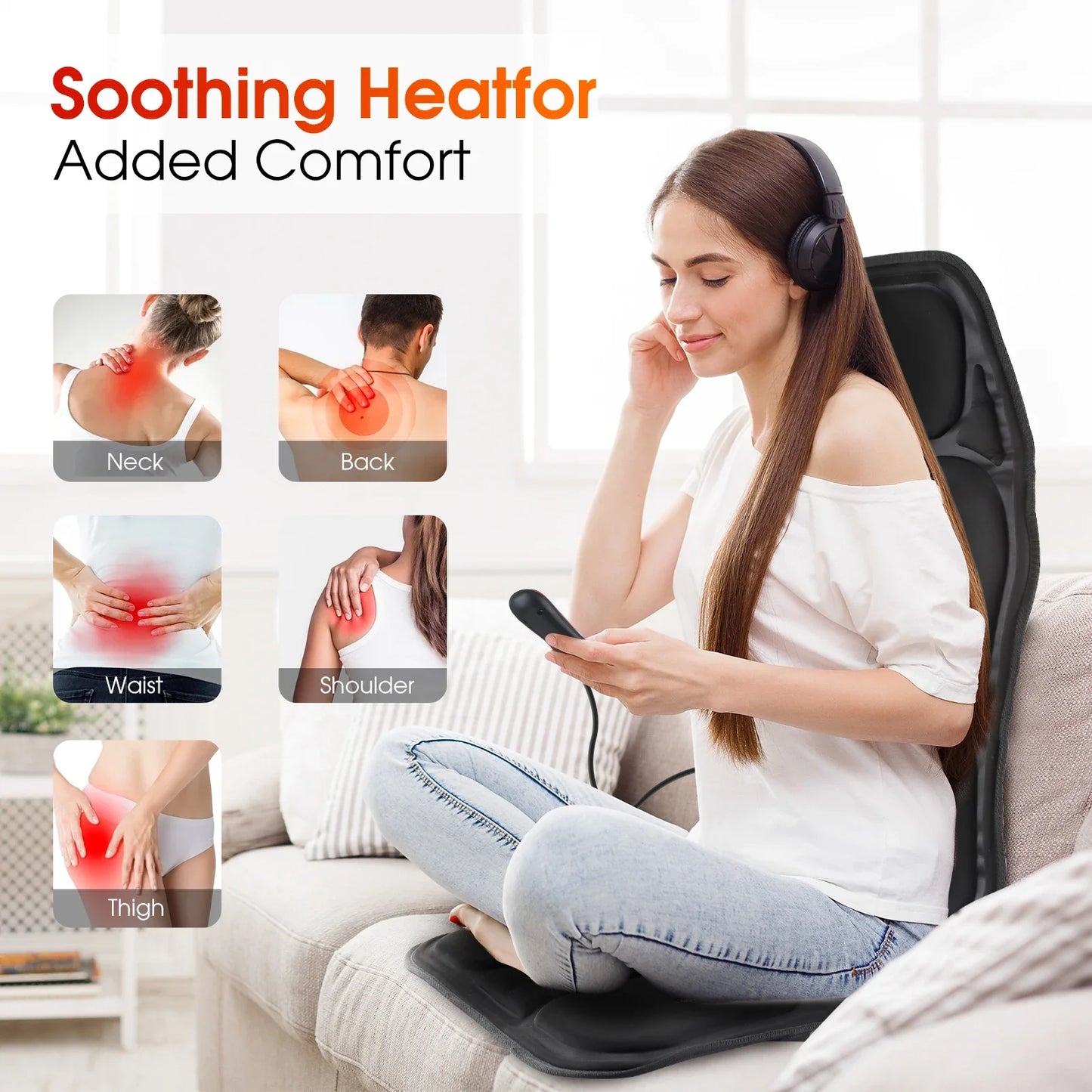 Electric Back Full-Body Massage Chair Cushion