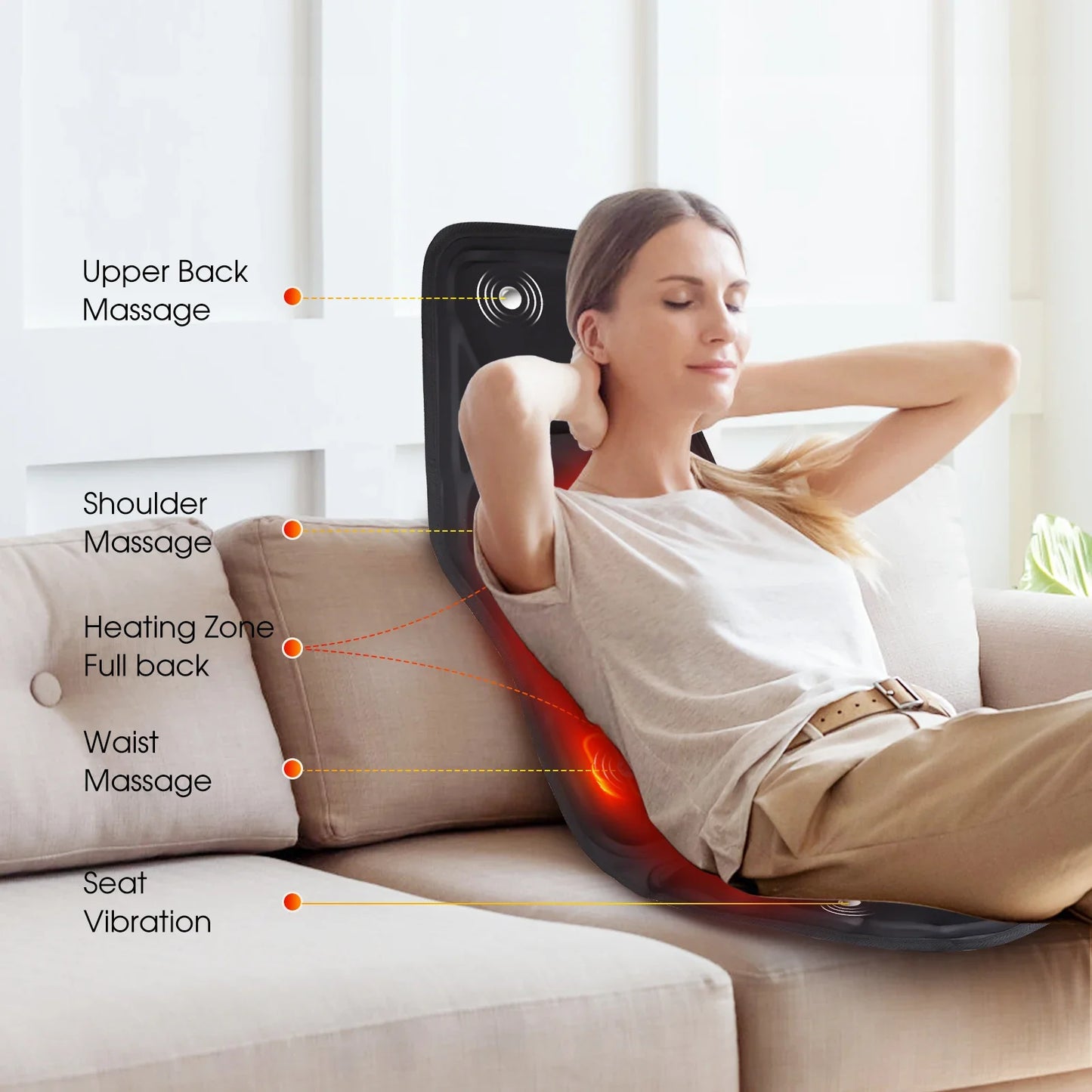 Electric Back Full-Body Massage Chair Cushion