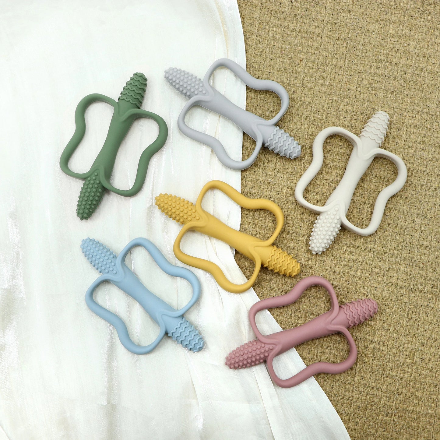 Integrated Silicone Teething Stick with Handle