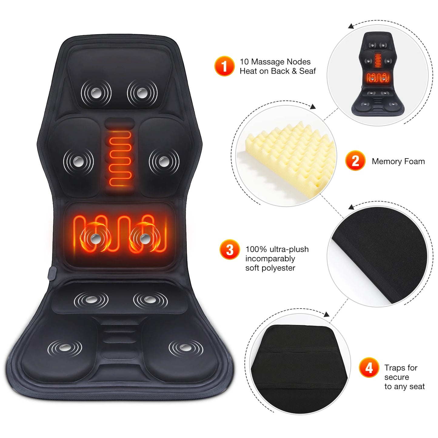 Electric Back Full-Body Massage Chair Cushion