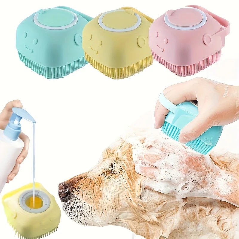 Rubber Pet Massage Shower Brush