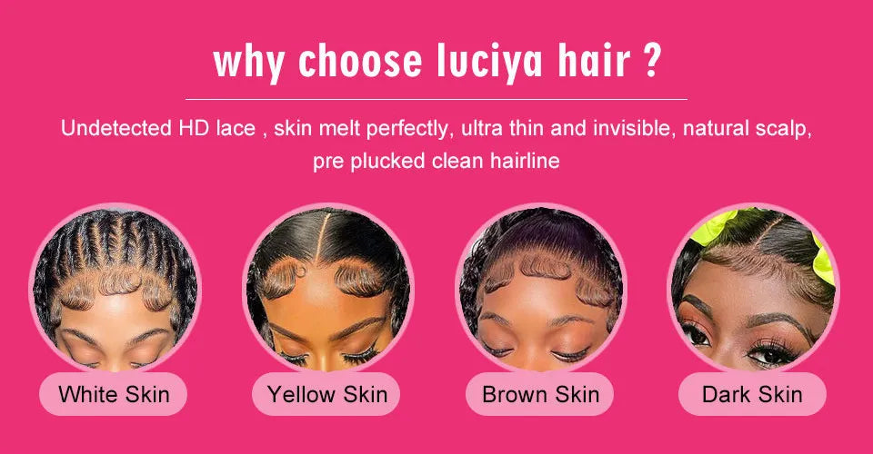 Kinky Straight Human Hair Wigs 360 HD Frontal Lace Wig and  5x5 Glueless Lace Closure