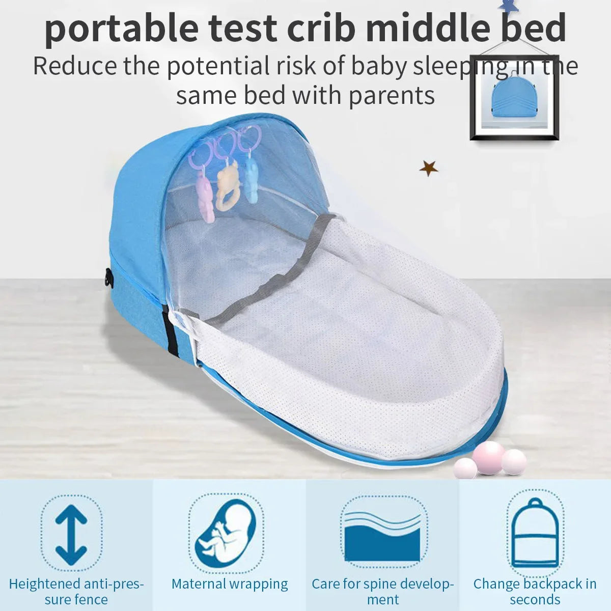 Newborns Baby Travel Bed
