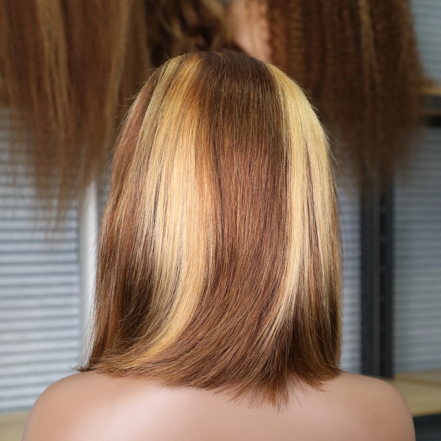 Transparent Lace Ombre Honey Blonde Wigs