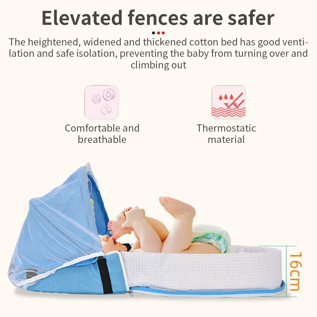 Newborns Baby Travel Bed