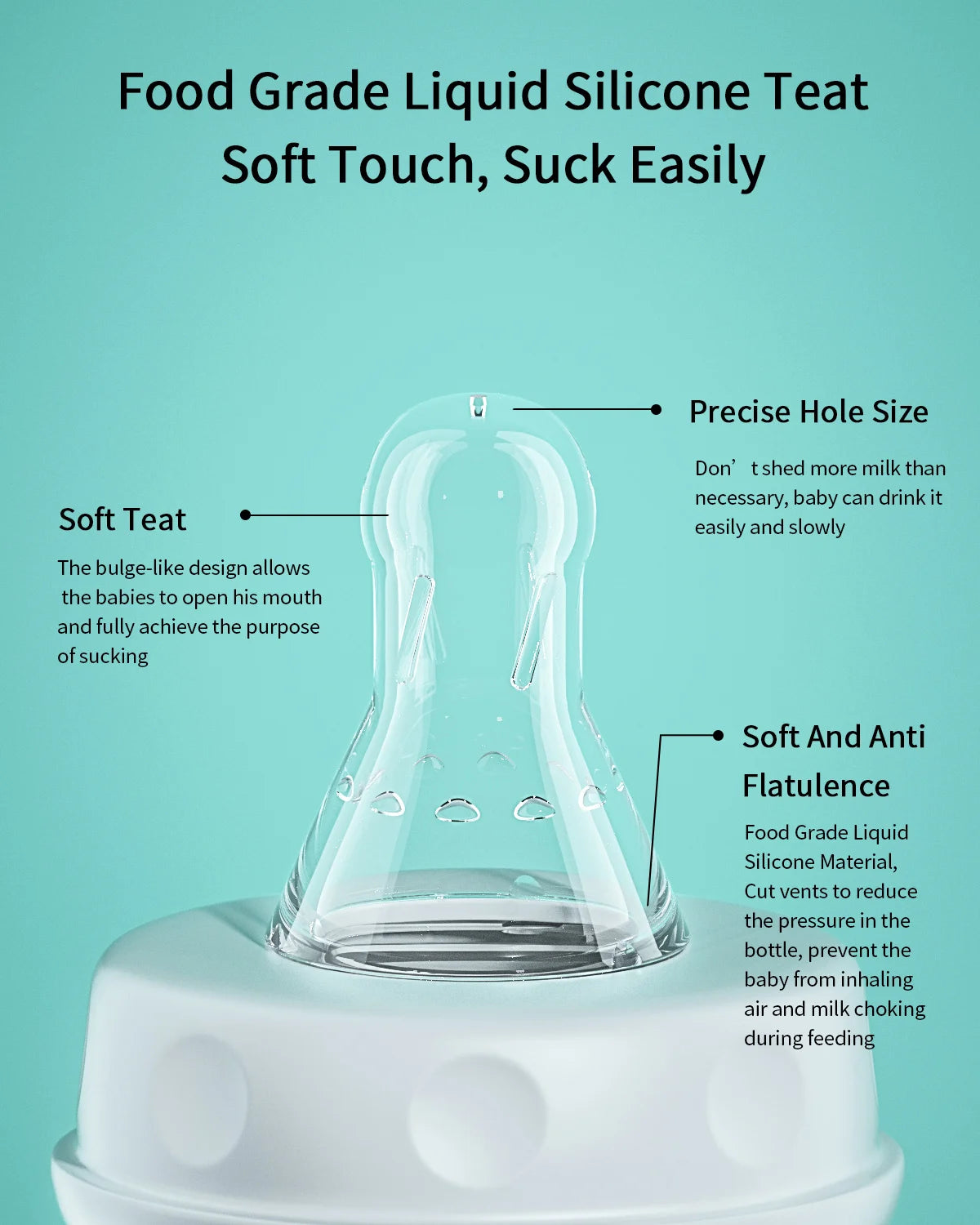 3 Month+ Hands Free Baby Feeding Bottle