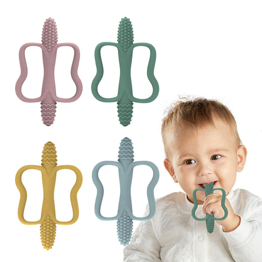 Integrated Silicone Teething Stick with Handle