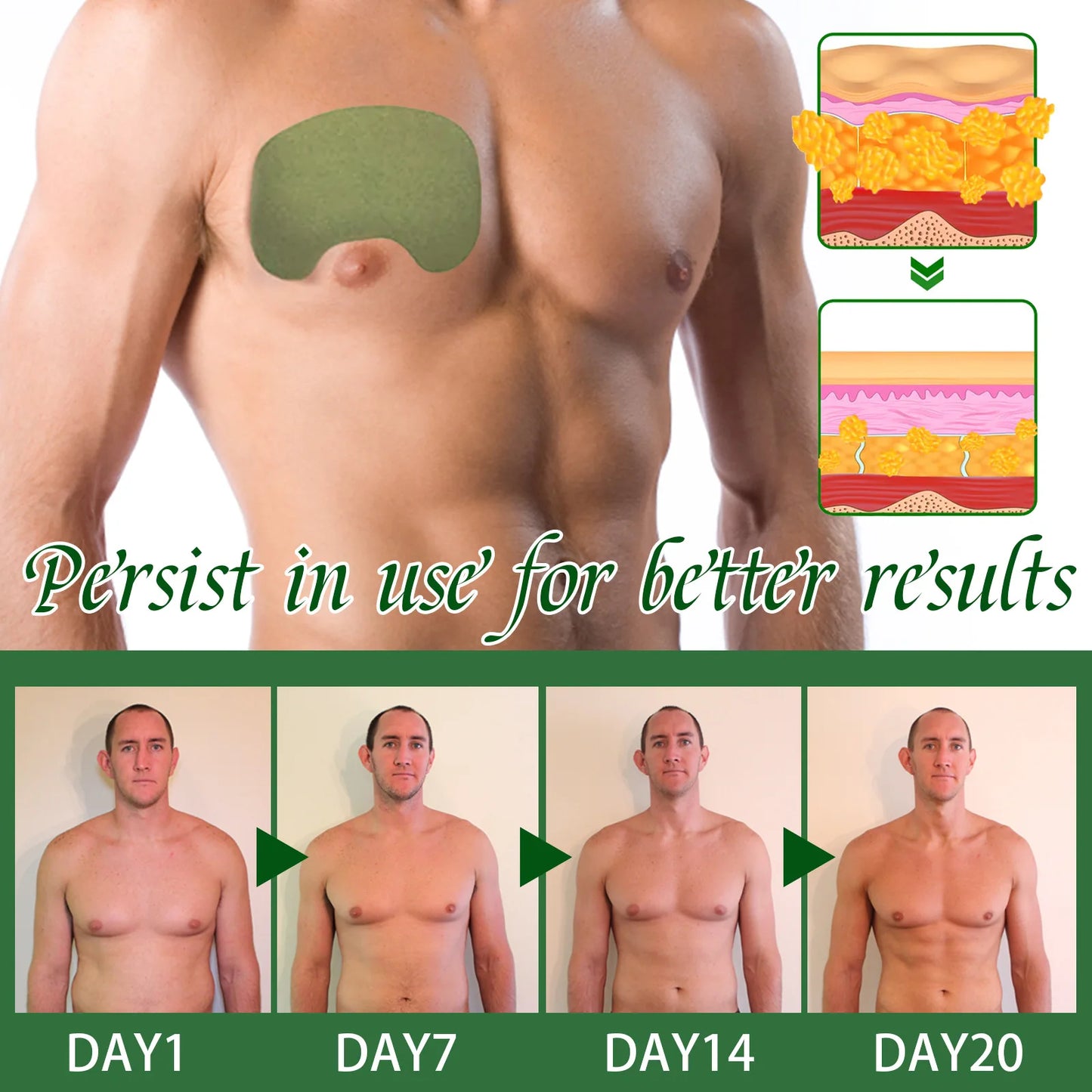 Chest and Belly Shaping  Patch For Men