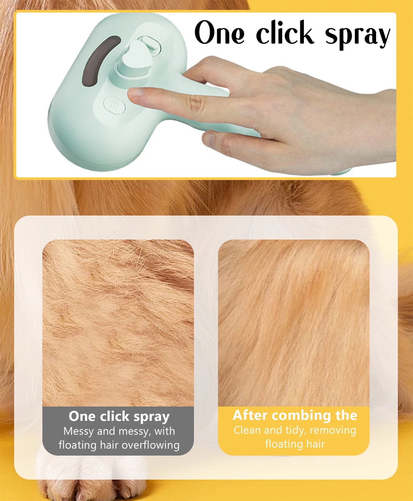 Dog Steam Comb Pet Massage Brush